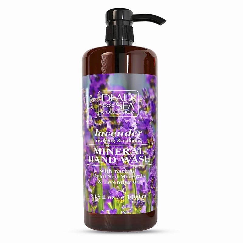 Dead Sea Collection Hand Soap with Pump - Moisturizing Hand Wash Liquid with Dead Sea Minerals and Lavender Oil - Reviving, Calming (33.8 Fl Oz)