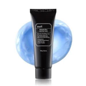 DearKlairs Midnight Blue Calming Cream, Soothing, Redness Relief Moisturizer, Hydrating, Fast Absorbing, Light Texture for Easy Use, For Oily Skin, Sensitive Skin Friendly (2 Ounce (Pack of 1))