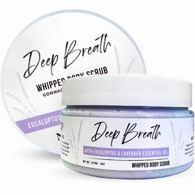 Deep Breath Whipped Body Scrub, Body Wash, Body Scrub, Essential Oils, Lavender, Eucalyptus, Apricot, Exfoliant, Soft Skin, Moisturizing