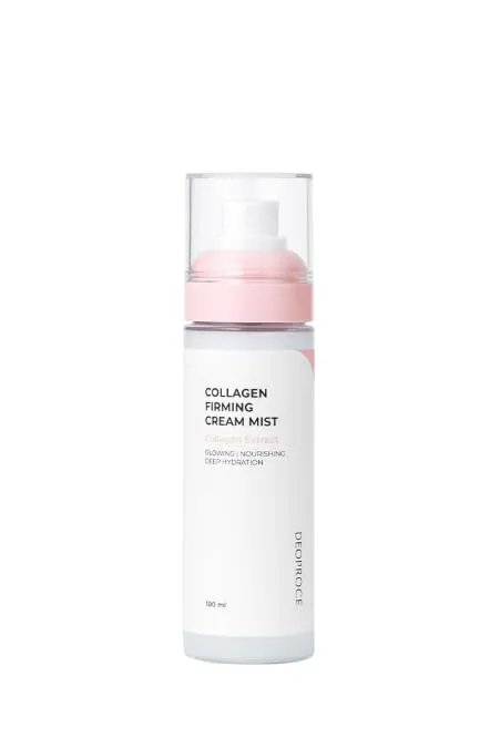 Deoproce Collagen Firming Cream Mist 100ml | Radiance Boosting, Hydrating & Anti-Aging with Collagen Extract & Hyaluronic Acid | Moisture Barrier for Dry Skin | Korean Skincare