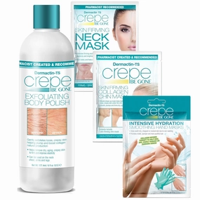 Dermactin-TS Crepe Be Gone Exfoliating Body Polish and Skin Mask Collection 4-PC Set