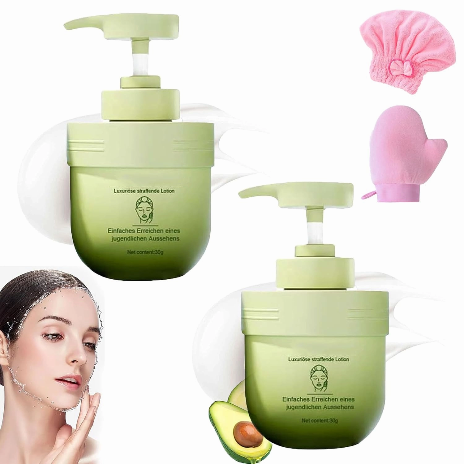 Divglow Luxurious Collagen Firming Cream,2024 Divglow Collagen Cream,Collagen Firming Lotion Body Moisturizer Lifts,Collagen Jelly Cream,Body Moisturizer Lifts,Firms,For All Skin Types (2PCS)