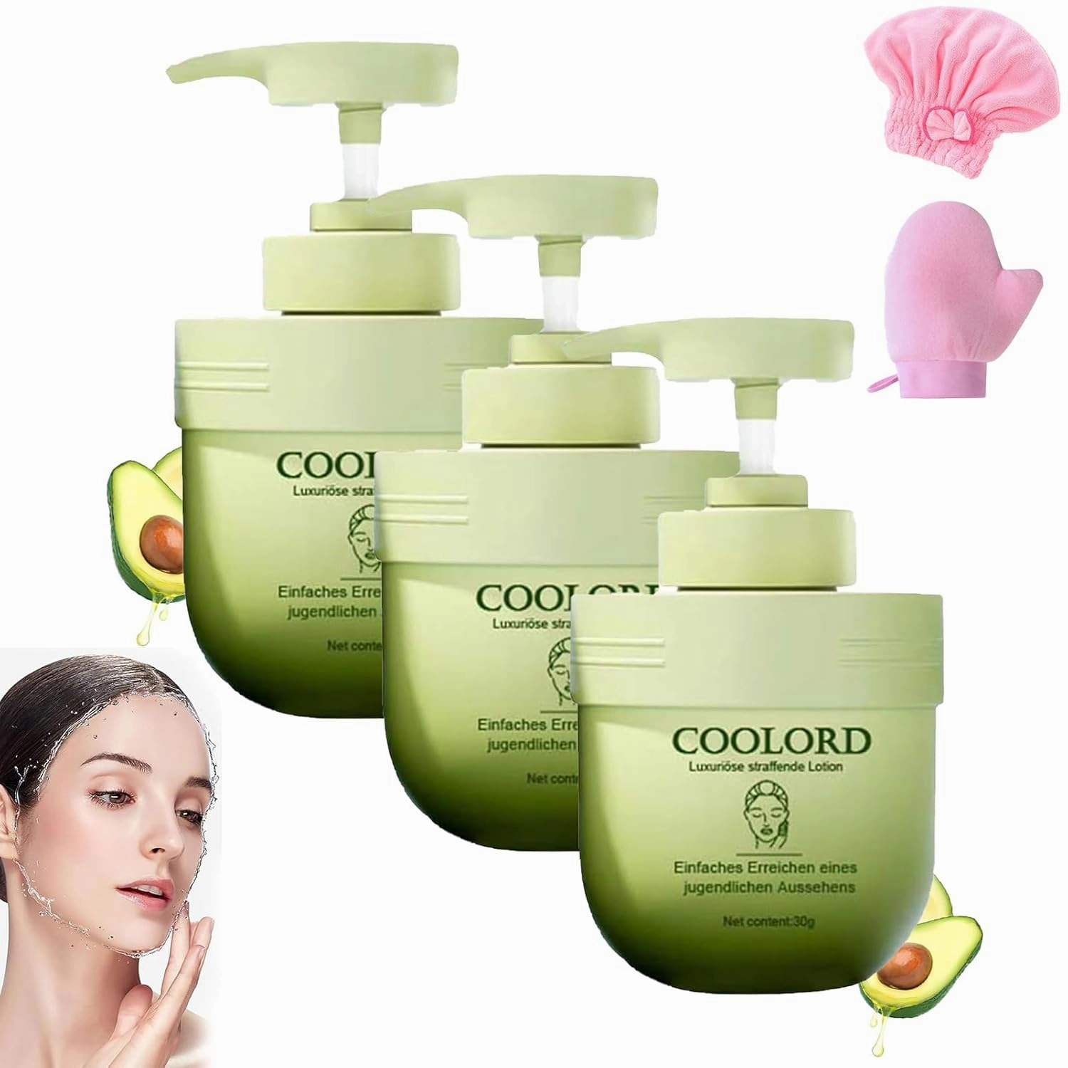 Divglow Luxurious Collagen Firming Cream,2024 Divglow Collagen Cream,Collagen Firming Lotion Body Moisturizer Lifts,Collagen Jelly Cream,Body Moisturizer Lifts,Firms,For All Skin Types (3PCS)
