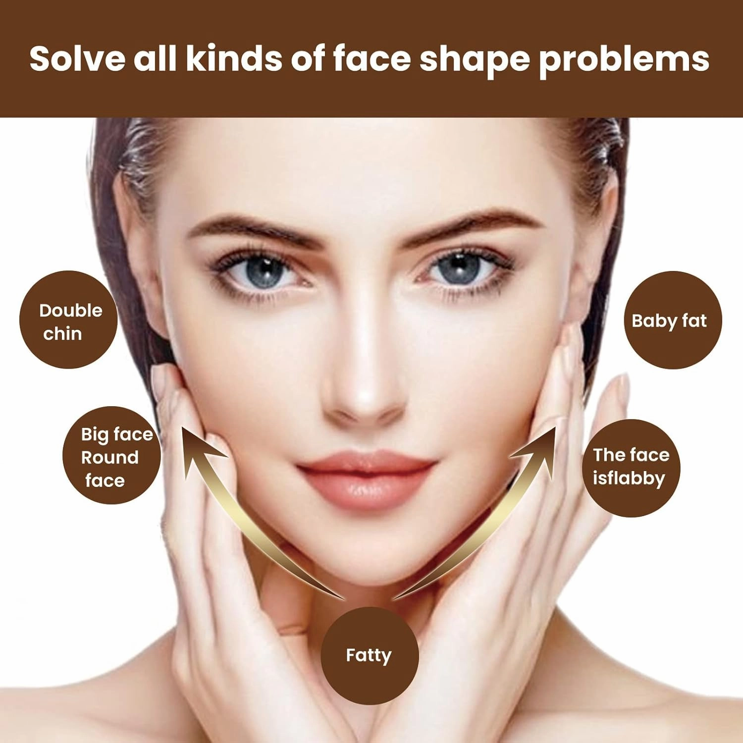 Double Chin Mask Reusable - Face Lift Mask, V Line Lifting Mask Double Chin Reducer, Chin Lifting Mask, Jowls Tightening, V Shape Face Lift Mask (10pcs)