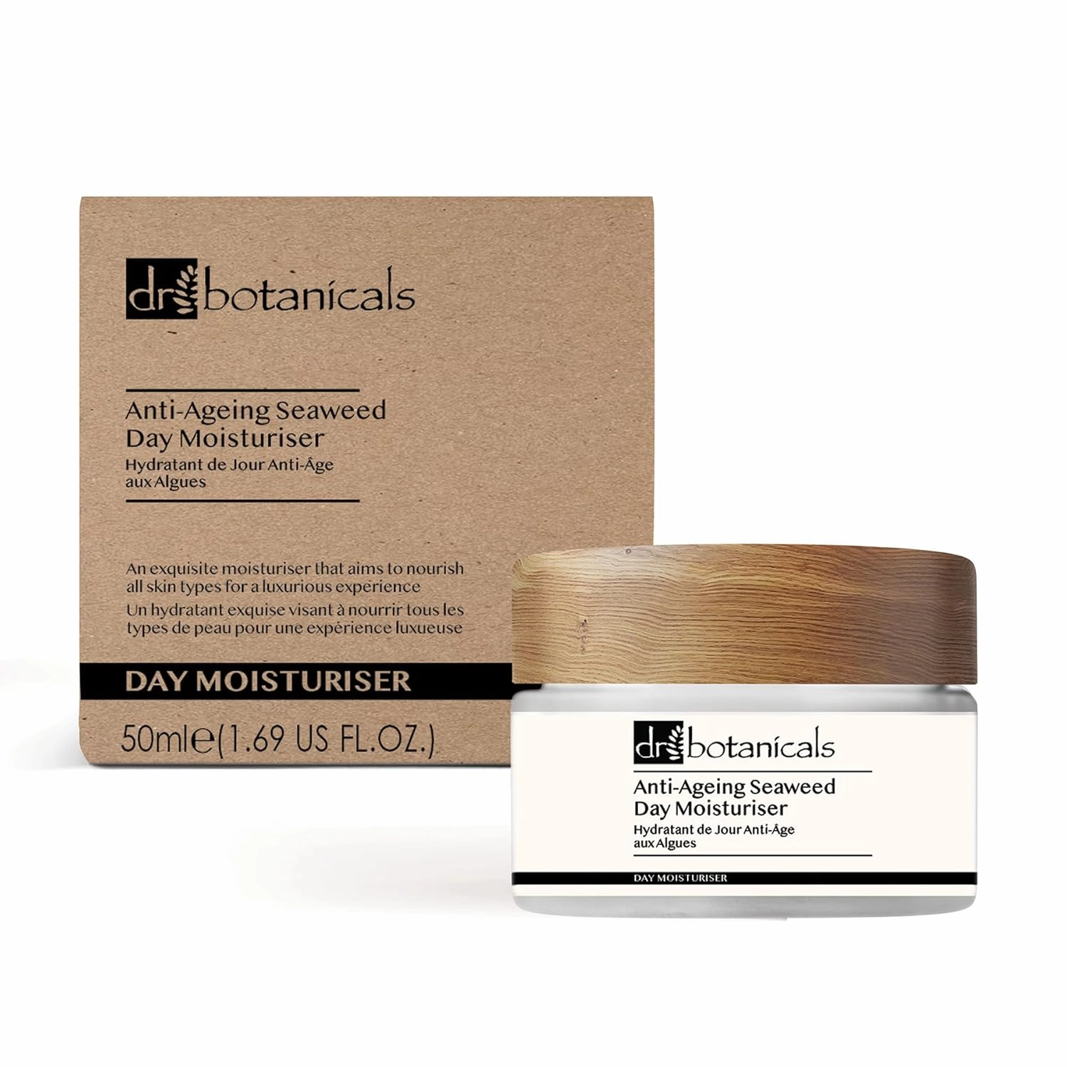 Dr Botanicals Anti-Ageing Seaweed Day Moisturiser 50ml | Dive into Youthful Vitality, Improves Wrinkle and Fine Lines | Rejuvenating Skincare Marvel