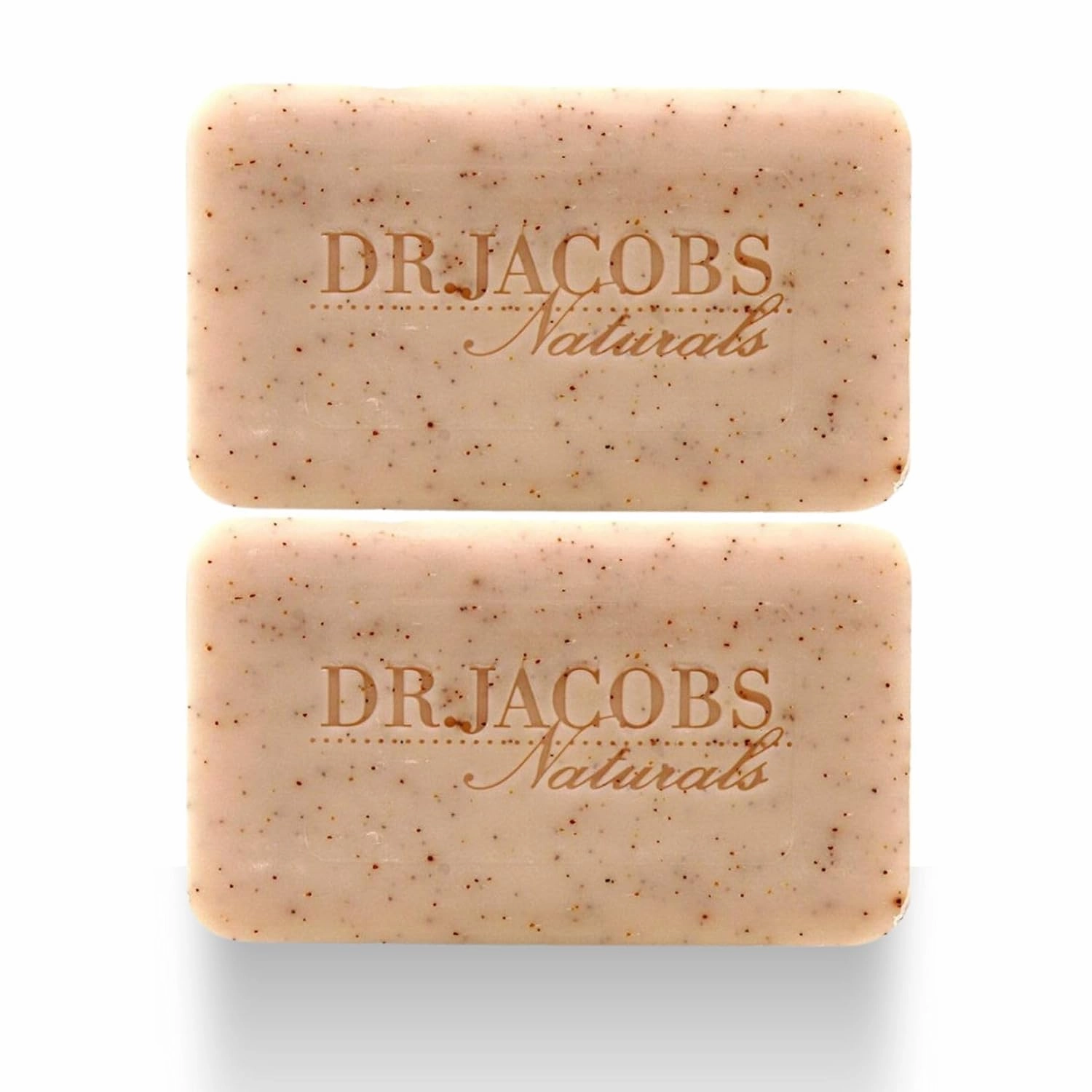 Dr Jacobs Naturals, Triple Milled Loofah Exfoliating Castile Bar Soap (Pack of 2) - Free of Parabens, Sulfates, Synthetics, Gltuen and GMO (Lucy Rose)