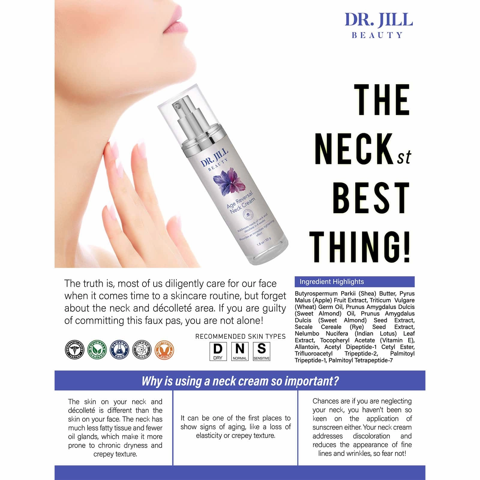 Dr. Jill Beauty - Age Reversal Neck Cream 1.8 oz