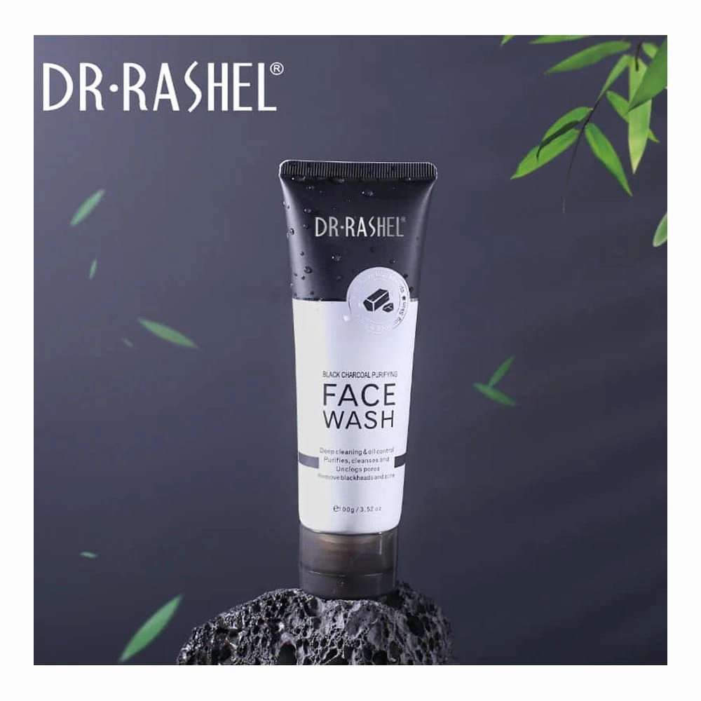 Dr. Rashel Black Charcoal Purifying Face Wash, For All Skin Types, 100g