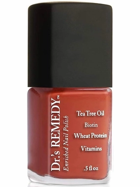 Dr’s Remedy Enriched Nail Polish: Non Toxic, All Natural, and Organic - Doctor Formulated: Strengthens, Restores, Heals, and Protects '24-Free' - CLARITY Coral Red