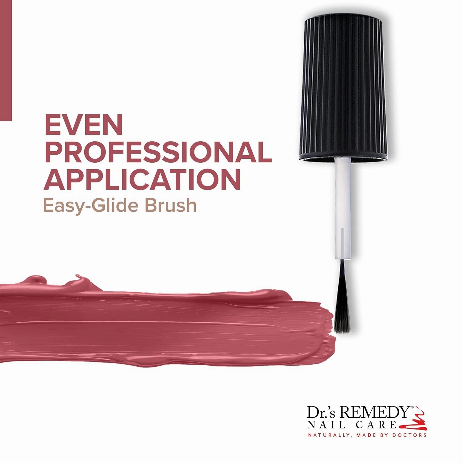 Dr’s Remedy Enriched Nail Polish: Non Toxic, All Natural, and Organic - Doctor Formulated: Strengthens, Restores, Heals, and Protects '24-Free' - RELAXING Rose