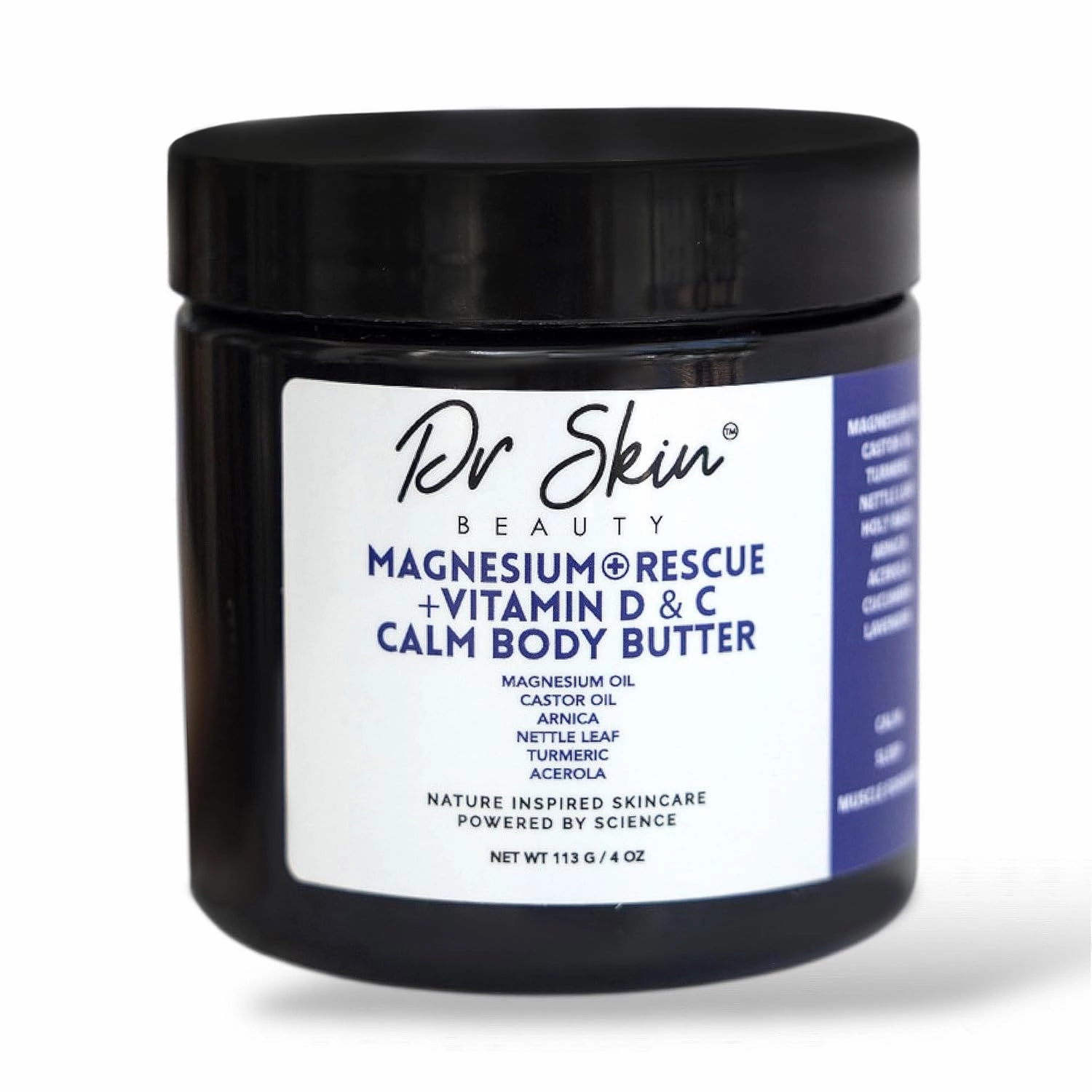 Dr Skin Magnesium   Vitamin D & C- Lavender Body Butter 4oz - Apply to Legs, Arms & Chest. USA Made (Lavender)