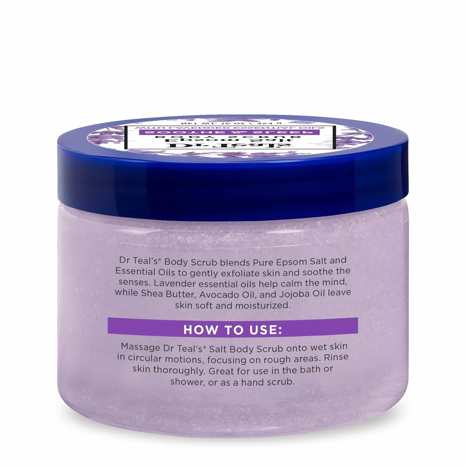 Dr Teal's Pure Epsom Salt Body Scrub, Soothe & Sleep with Lavender Essential Oils, 16 oz (Pack of 3)