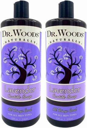 Dr. Woods Soothing Lavender Castile Soap 32 oz (Pack of 2)