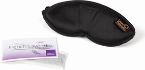 Dream Essentials Dream Essence Aromatherapy Sleep Mask, Handmade in The USA, Comes with Removable Organic French Lavender Sachet (Midnight Black)