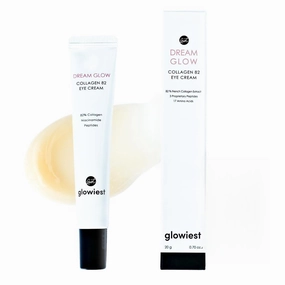 Dream Glow Collagen 82 Eye Cream- French Collagen eye cream Dark Circle under eye treatment korean eye cream, Glowing Day and Night Care Not Tested on Animals -0.7oz./20g
