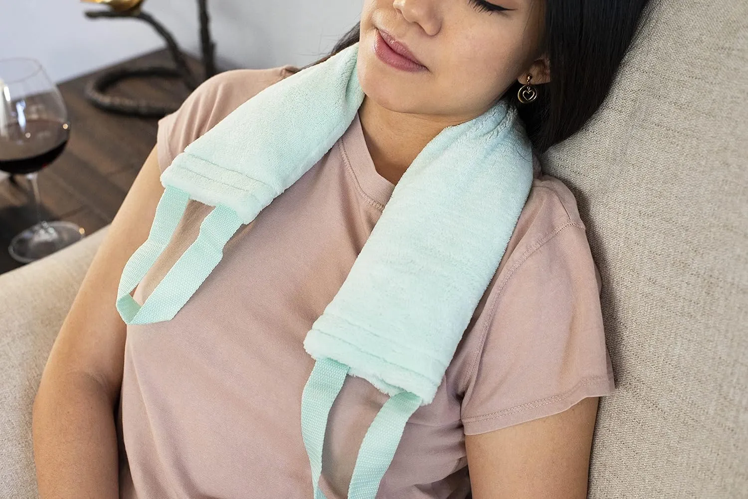 DreamTime Comfort Neck Wrap Soothing Aromatherapy Perfect for Pain Relief Lavender and Peppermint, Green, 1 Count