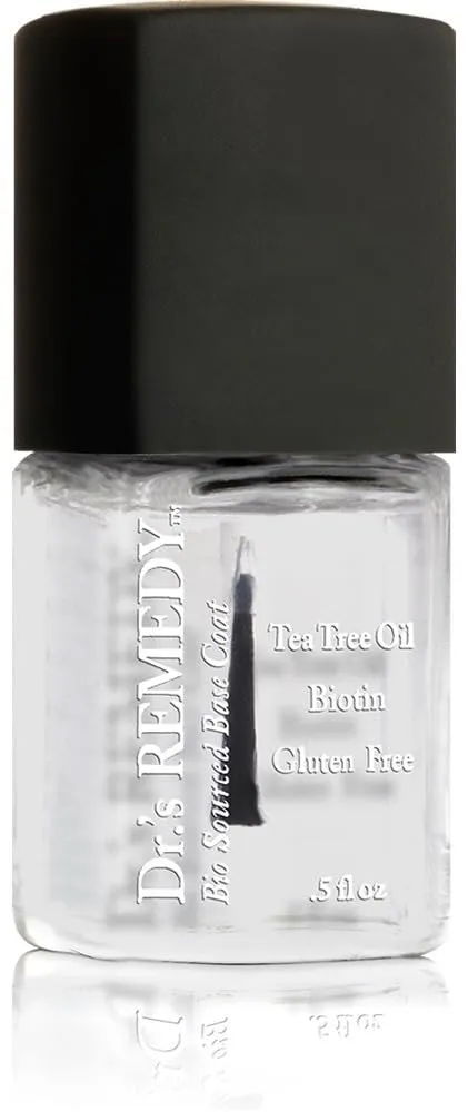 Dr’s Remedy Clear Base Coat Nail Polish Treatment, Organic Non Toxic All Natural Enriched Nail Strengthener and Care - BASIC Base Coat