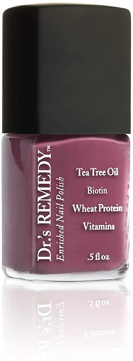 Dr’s Remedy Enriched Nail Polish: Non Toxic, All Natural, and Organic - Doctor Formulated: Strengthens, Restores, Heals, and Protects '24-Free' - BRAVE Berry