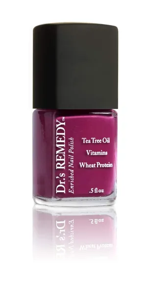 Dr’s Remedy Enriched Nail Polish: Non Toxic, All Natural, and Organic - Doctor Formulated: Strengthens, Restores, Heals, and Protects '24-Free' - FOCUS Fuchsia