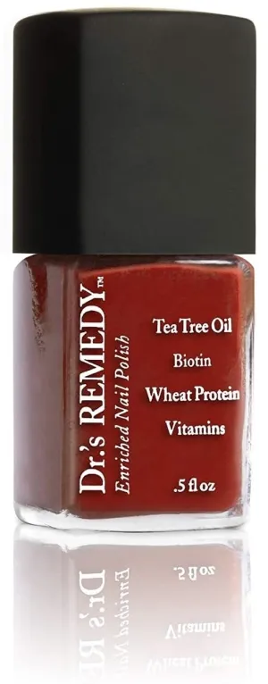 Dr’s Remedy Nail Polish, All Natural Enriched Nail Strengthener Non Toxic and Organic - RESCUE Red