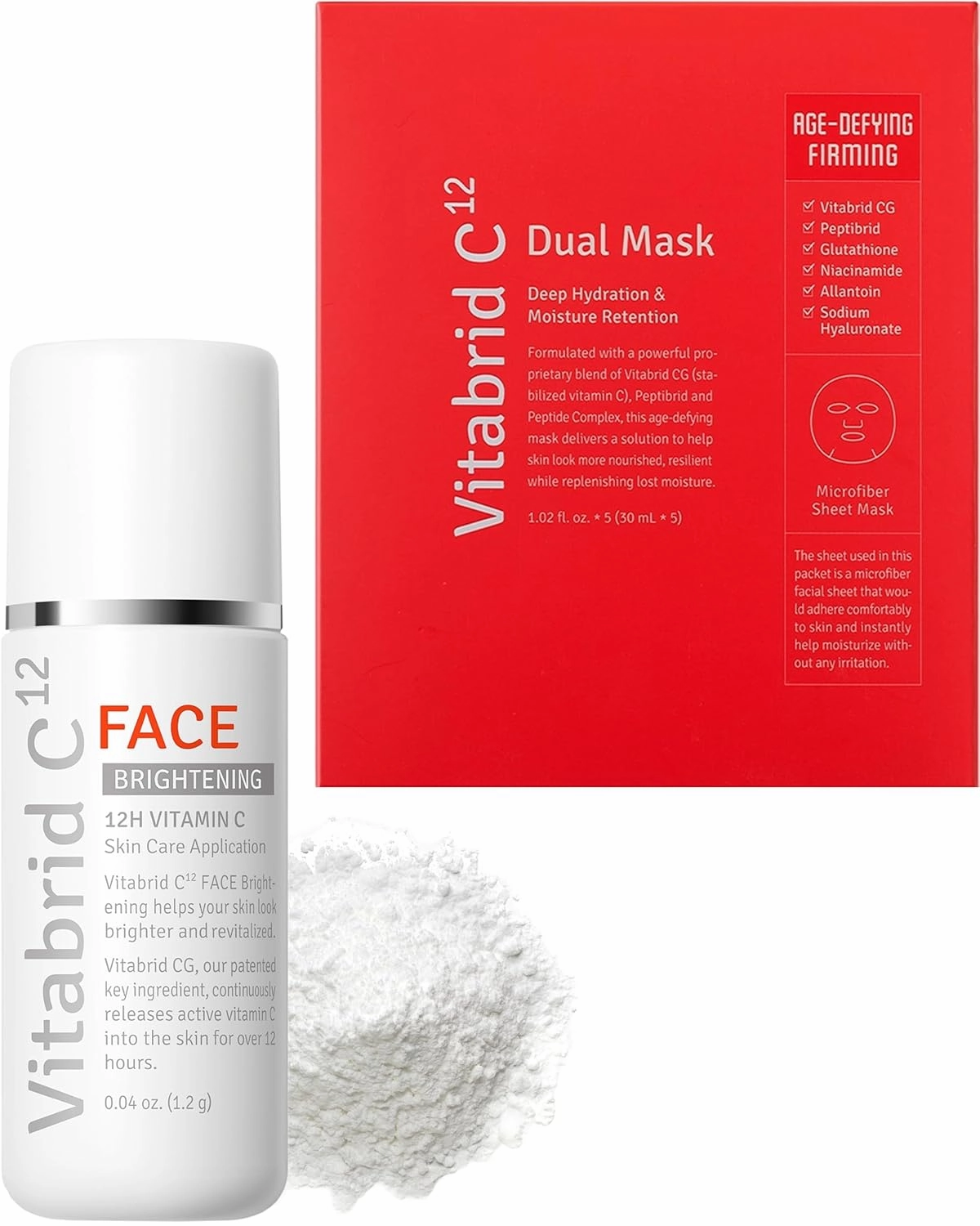 Dual Mask Korean Face Mask   C12 Vitamin C Boost Powder Bundle