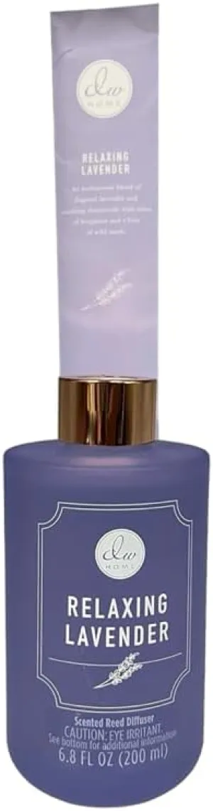 DW Home Relaxing Lavender Scented Reed Diffuser Bonus Size 6.8 Ounces