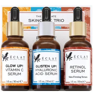 Eclat Skincare 3-Pack Face Serums - Vitamin C, Hyaluronic Acid, Retinol for Anti-Aging, Hydrating Care