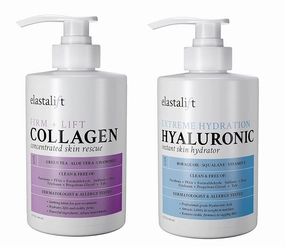 Elastalift Collagen Body Cream   Hyaluronic Acid Lotion Skin Care Set, Anti Aging Face & Body Moisturizer Dry Skin Rescue Creams For Wrinkle Control, Lifting, Firming, & Tightening Skin, 2-Pack