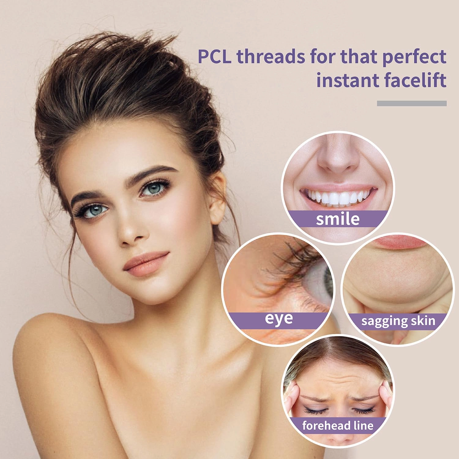 elves PCL Threads for Face Pcl Screw Thread Lift 29G38mm Mono Screw Type Face Lifting 20Pcs Facial Thread Smoothing Wrinkles with Sharp Tip
