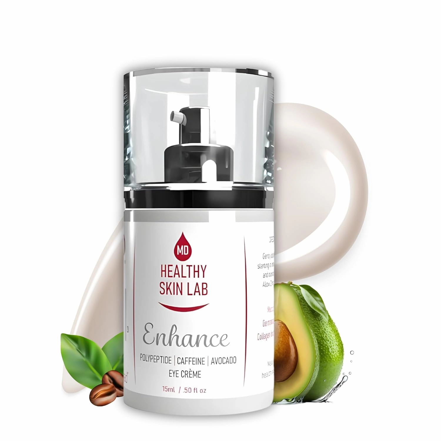 Enhance | Rapid Firming Peptide Collagen Eye Cream with Avocado   Vitamin E | Tighten, Brighten & Firm Eye Bags & Reduce Dark Circles
