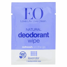 EO, Organic Lavender Deodorant Wipe, 1 Count