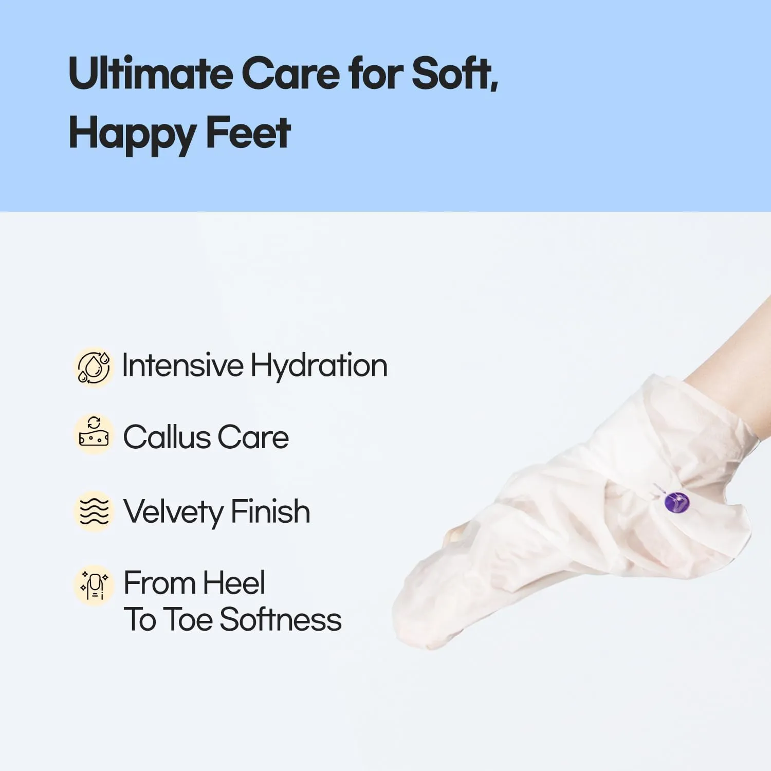 Epielle Intensive Repairing Foot Masks, 6 Pairs Moisturizing Socks for Dry, Cracked Feet, Hydrate and Repair Skin with Coconut Oil and Milk Extract, Korean Skincare, Easter Gifts, Mother's Day Gifts