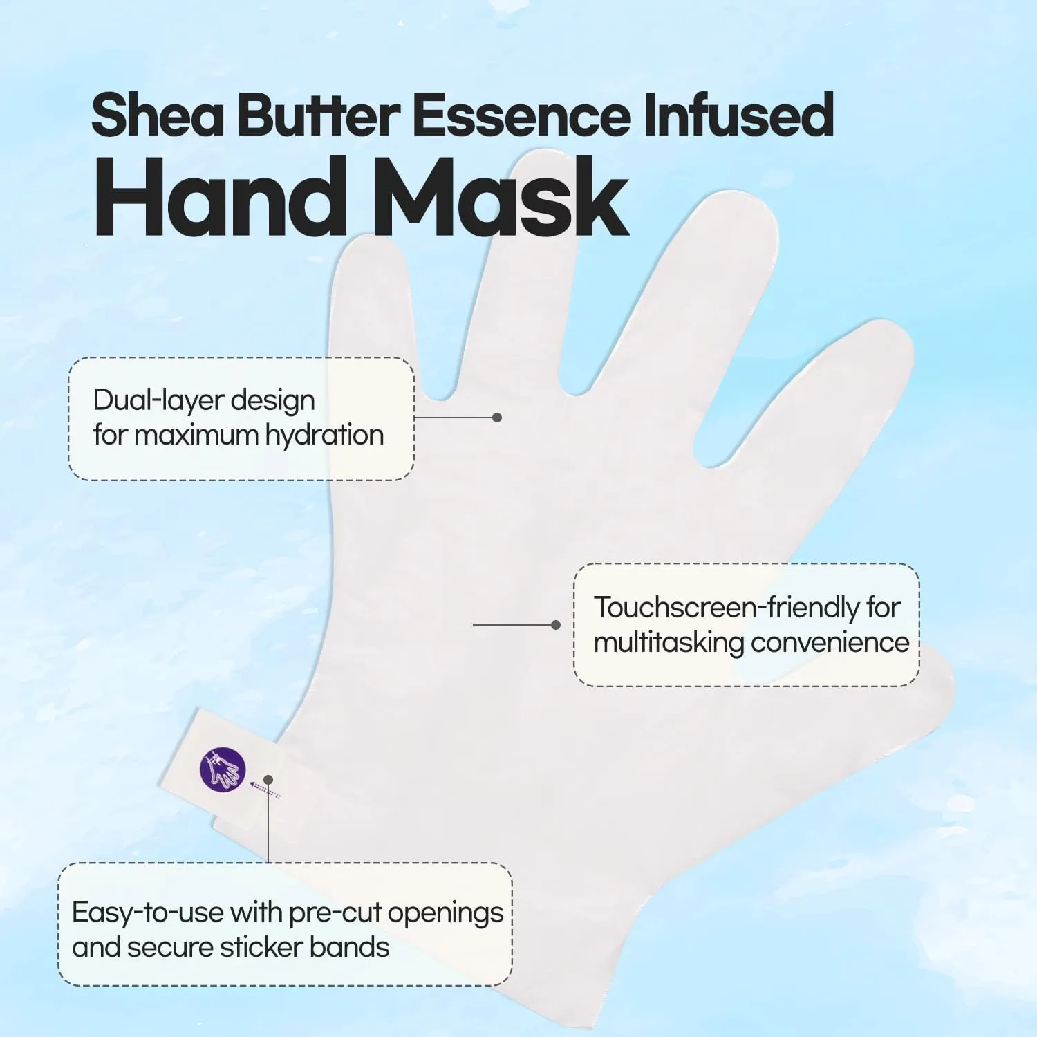 Epielle Intensive Repairing Hand Masks (Gloves-6pk) for Dry Hands Spa Masks | Coconut Oil   Milk Extract   Hyaluronic Acid | Skincare Gifts | Skincare Party Favors, Mother's Day Gifts