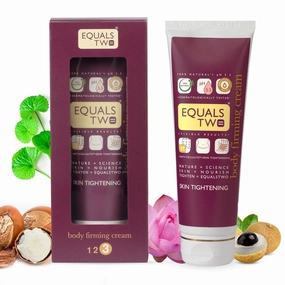 EQUALS...TWO Body Firming Cream, Anti-Cellulite Cream for Skin Tightening & Elasticity, Enriched with Vitamin C, Shea Butter, Logan Fruit, &, Dermatologically Tested, 100ml