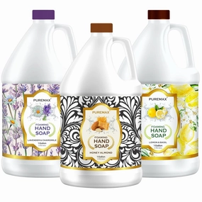 Essentials Bundle: Top 3 Best-Selling 1-Gallon Foaming Hand Soaps – Lavender, Honey Almond, & Lemon Scents