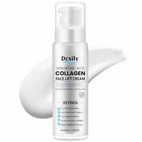 Face & Neck Lift & Firm Cream: Instant Face Lift Cream - 6-in-1 Anti-Aging Face Moisturizer for Anti-Wrinkle, Tighten & Hydrating - Collagen, Retinol, Peptides & Hyaluronic Acid for Sensitive Skin