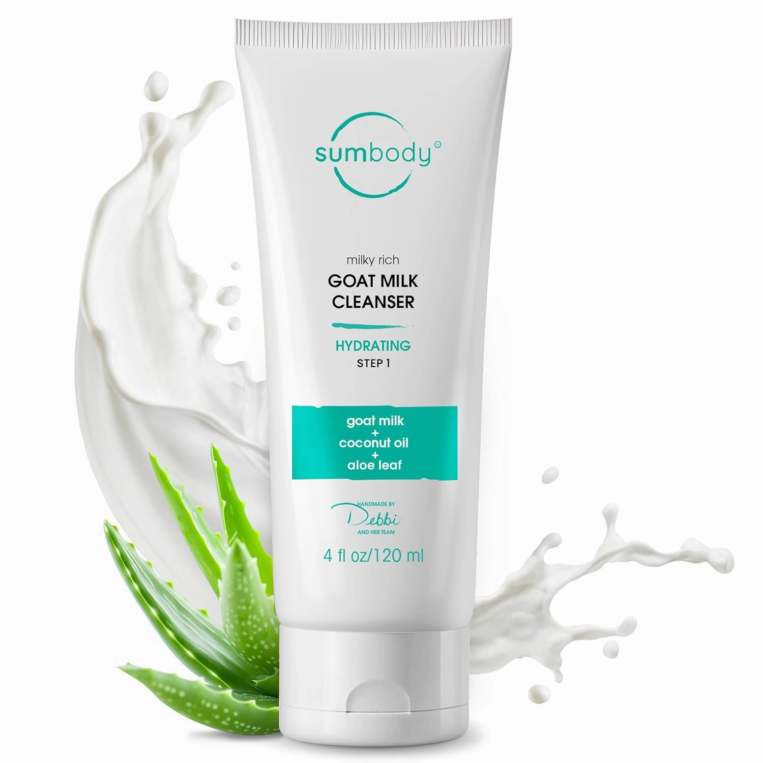 Face Wash for Women & Men Goat Milk Cleanser – (4oz) Cruelty Free Face Wash, Organic Gentle Face Cleanser with AHAs & Vitamins for Sensitive Skin, Day and Night Face Wash Cleanser for Dry Skin