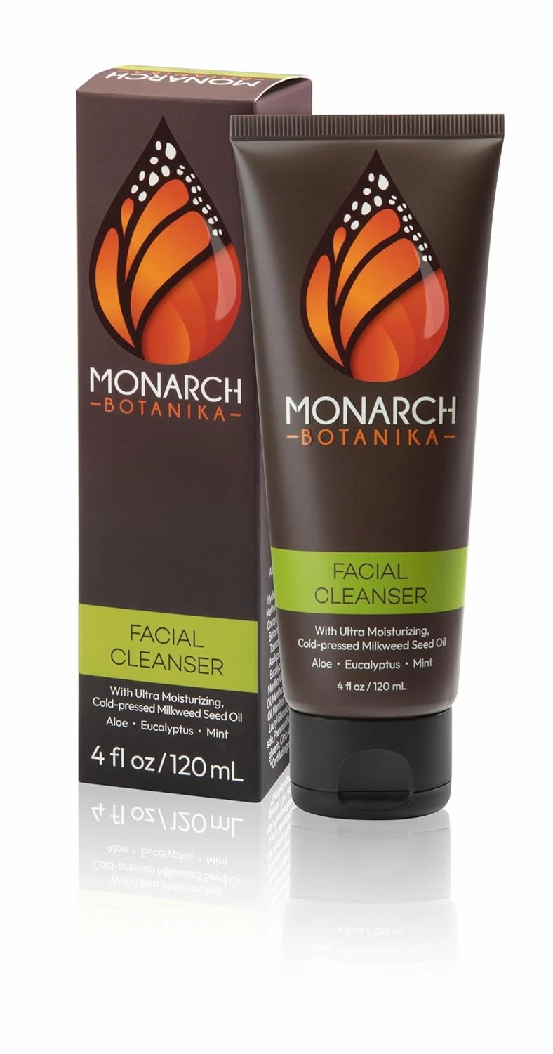 Facial Cleanser 4 oz | Moisturizing Face Wash with Cold-Pressed Milkweed Seed Oil | Deep Cleansing and Moisturizing | Omega 6,9,7 | No Animal Testing | Vegan