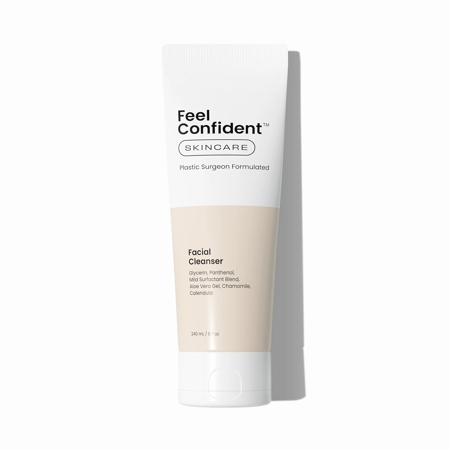 Facial Cleanser - Gender-Neutral, Formulated with Gentle Surfactants, Humectants, Calming Chamomile and Calendula, 8 oz / 240 mL
