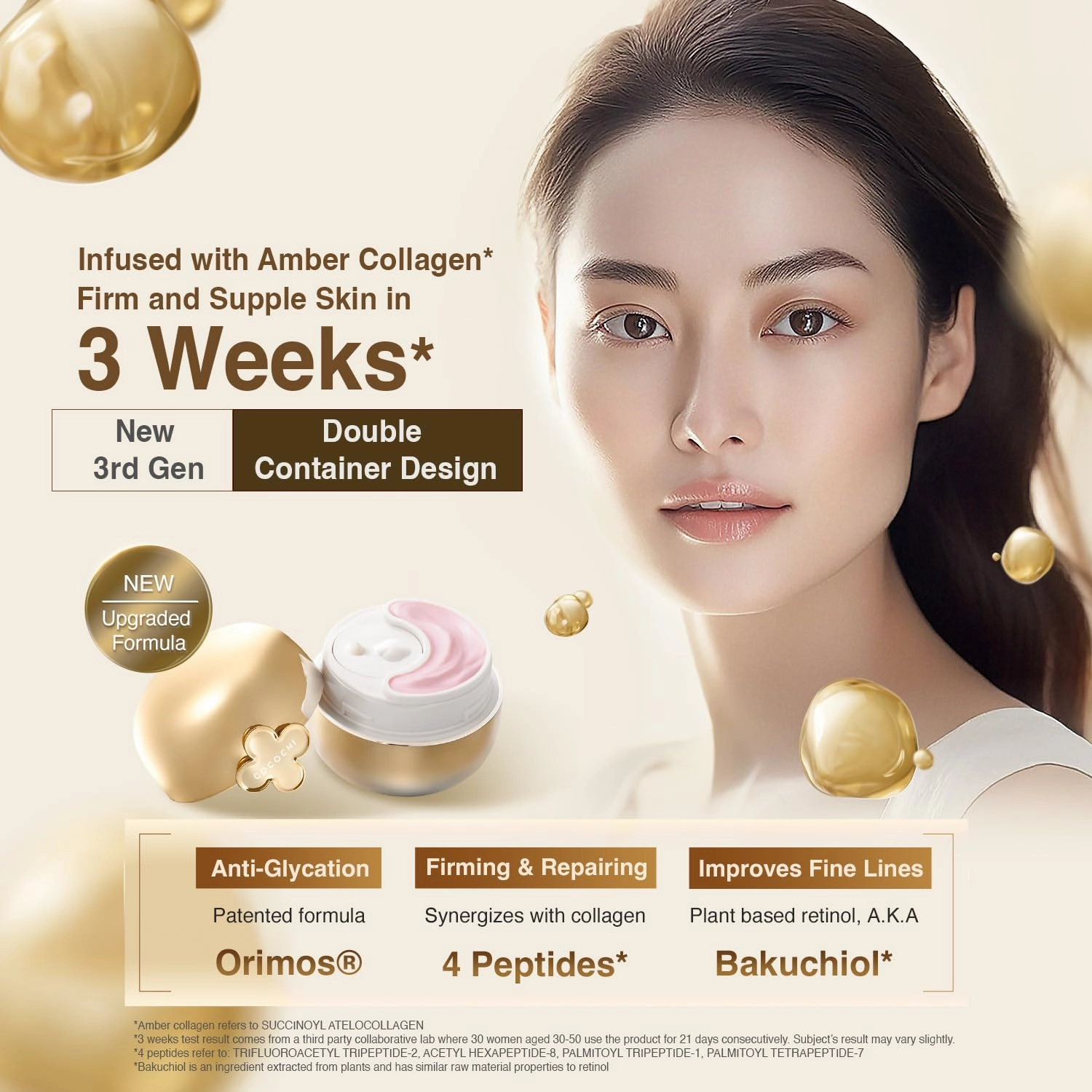 Facial Mask for Dry Skin & Fine Line, Hydrating Cream Face Mask by Peptide, Collagen & Stem Cell for Skin Firming, Face Masks for Women from Japan, Paraben Free, AG Ultimate Cream Mask, 3.8 Oz