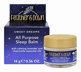 Feather & Down Sweet Dream All-Purpose Sleep Balm (16g) - With Calming Lavender And Chamomile Essential Oils To Encourage A Restful Night's Sleep. Vegan Friendly & Cruelty Free.