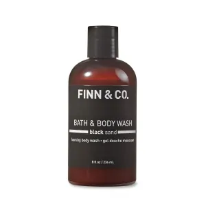 FINN & CO. Black Sand Body Wash - Beach Inspired Scent with Aloe & Green Tea - Gently Cleanses, Soothes & Softens Skin - Cruelty Free Body Cleanser for Men & Women | 8 oz