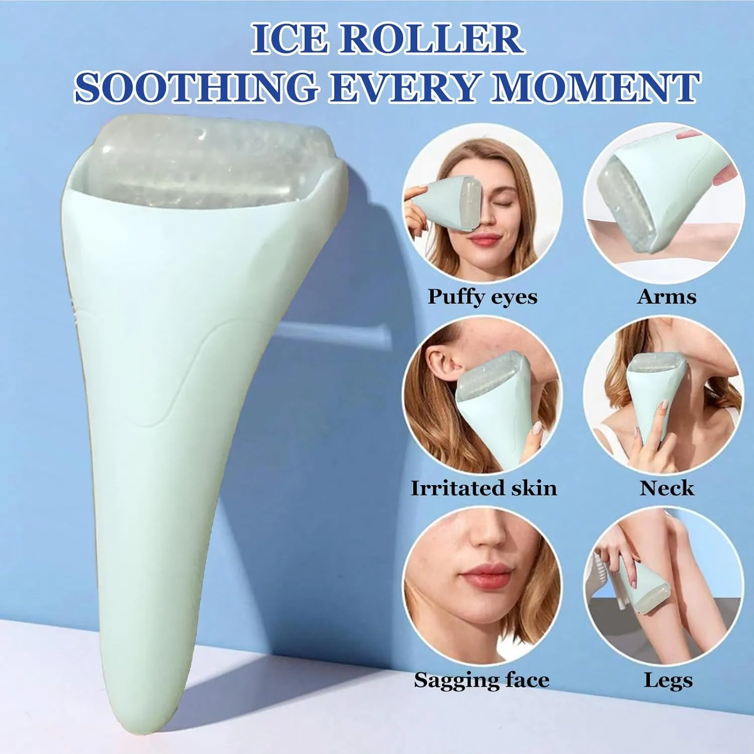 Forehead Wrinkle & Smile Line Patches with Ice Roller for Face, Eyes, Anti-Wrinkle Patches with Hyaluronic Acid & Collagen Face Mask for Women for Face Lifting & Hydration, Massage Under Eye Puffiness