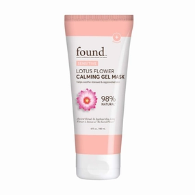 FOUND Skincare Lotus Flower Calming Gel Face Mask, 6 Oz | Sensitive | Soothes Stressed & Aggravated Skin | 98% Natural