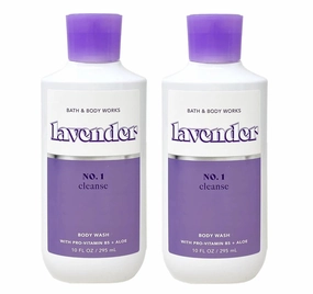 Generic Bath and Body Work LAVENDER Body Wash Bundle - Set of 2, Full Size, Purple