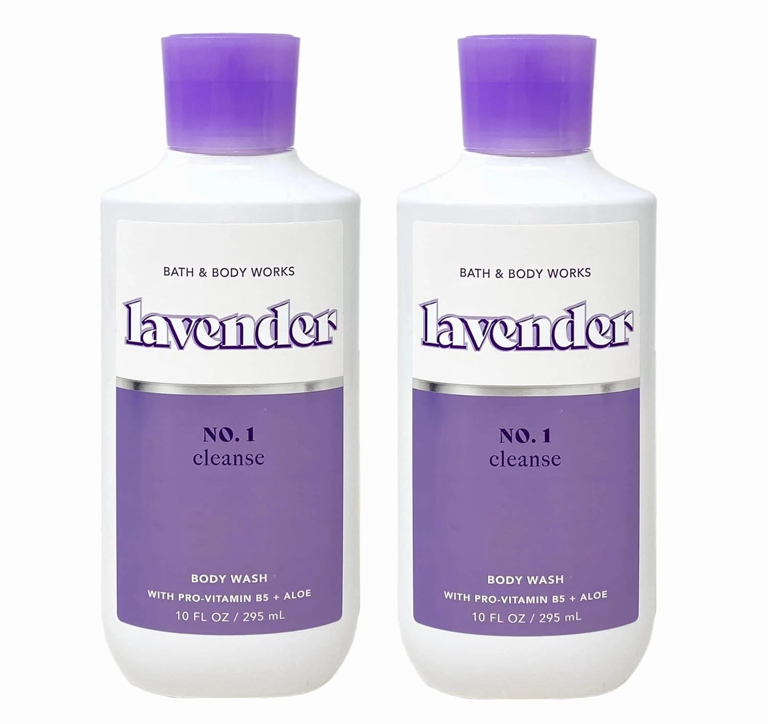 Generic Bath and Body Work LAVENDER Body Wash Bundle - Set of 2, Full Size, Purple