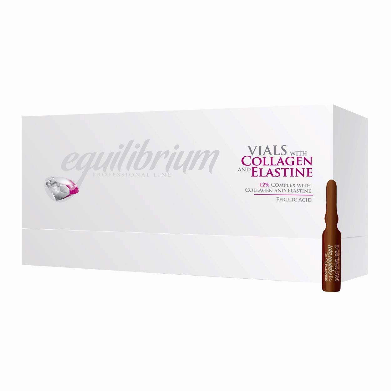 GEROVITAL EQUILIBRIUM Anti Aging Hydrating Facial Serum with Collagen and Elastin, Reduces Fine Lines and Wrinkles, Professional Line for Beauty Salons, 20 Vials x 2mL