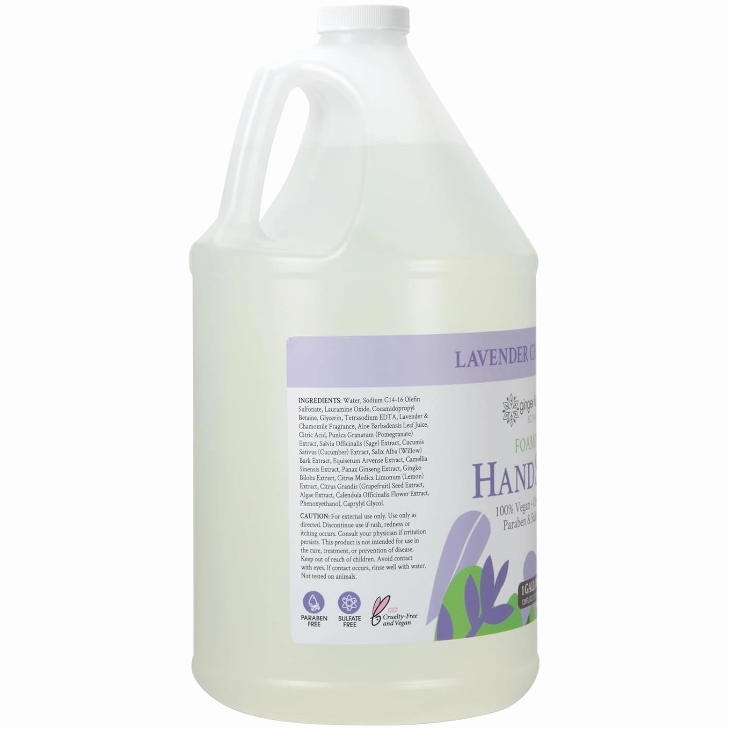 Ginger Lily Farms Botanicals All-Purpose Foaming Hand Soap Refill, 100% Vegan & Cruelty-Free, Lavender Chamomile Scent, 1 Gallon (128 Fl Oz)