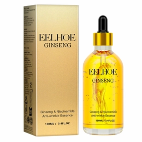 Ginseng Anti-Wrinkle Facial Essence with Niacinamide & Hyaluronic Acid | 3.4 Fl Oz Skin Firming Serum for Face | Brightening, Hydrating & Tightening | Vegan, Cruelty-Free