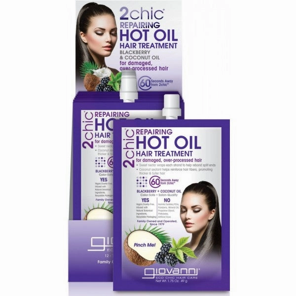 Giovanni 2chic Repairing Hot Oil Hair Treatment Blackberry   Coconut Oil Single Sachet